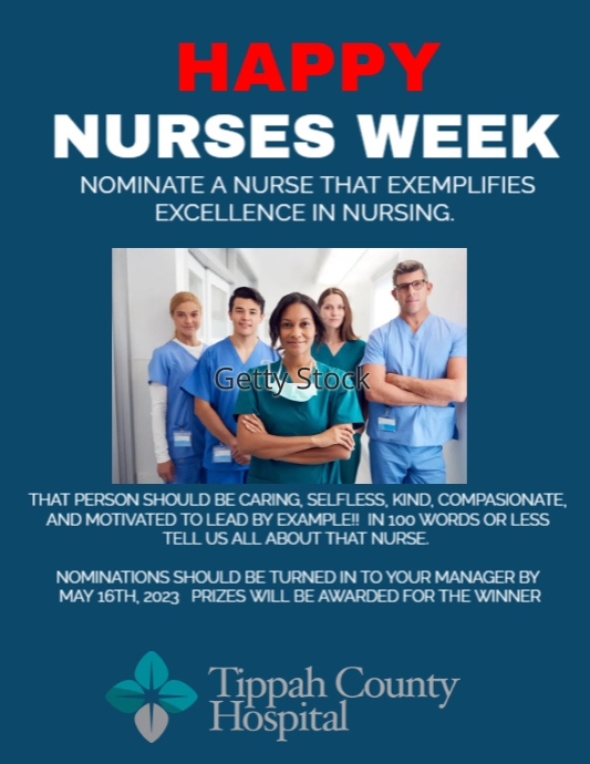 Happy Nurses week, Nurses Day Flyer (US Letter) template