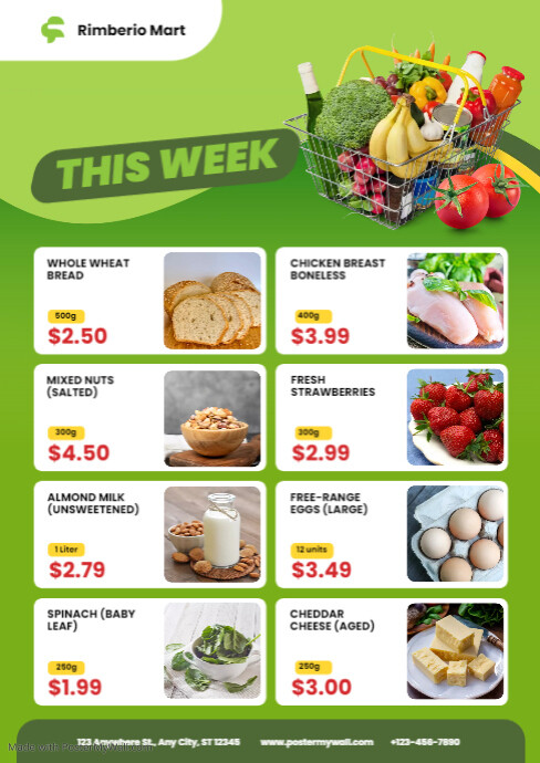 grocery product catalog template