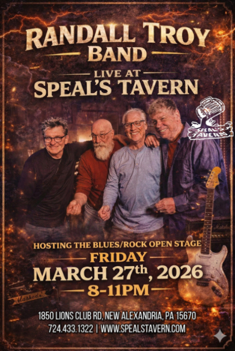 Randall Troy Band hosts Blues/Rock Open Stage at Speal's