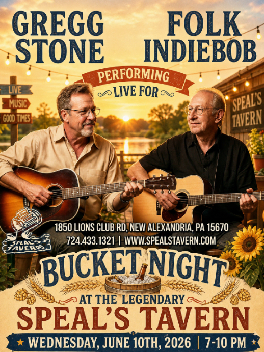 Bucket and Dollar Wing Night with Gregg Stone and Folk Indie Bob