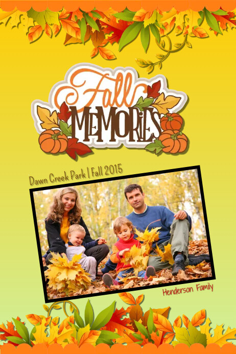 Fall Remember Copy of Fall memories card | PosterMyWall