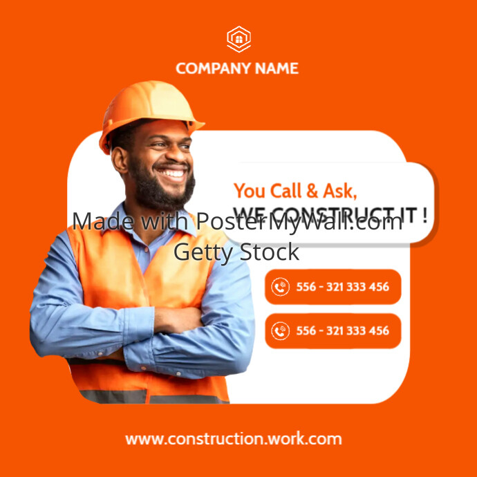 minimal construction services instagram post