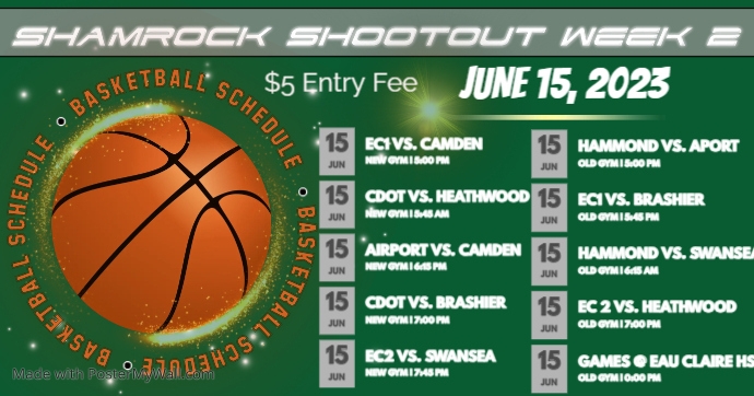 Copy of High School Basketball Schedule | PosterMyWall