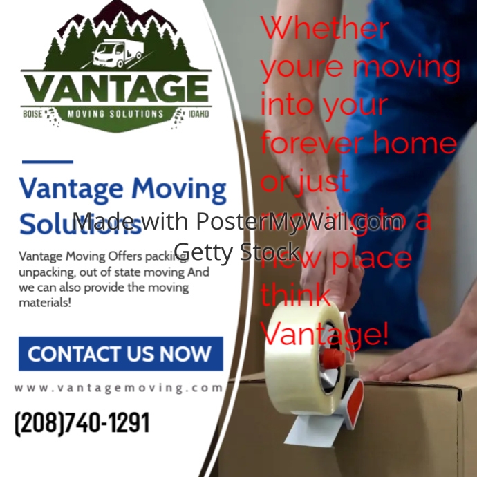 Copy of Copy of moving services advertisement blue and white | PosterMyWall