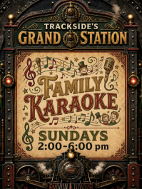 Family Karaoke at Trackside's Grand Station