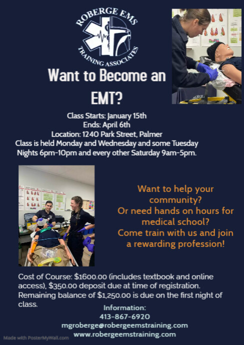 EMT Program Palmer | PosterMyWall