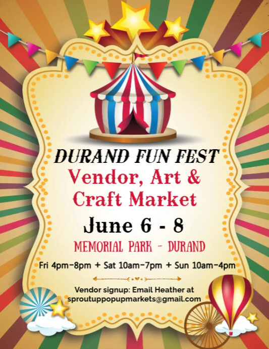Durand Fun Fest Flyer PosterMyWall