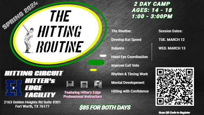 Hitting Routine Spring 2024 | PosterMyWall
