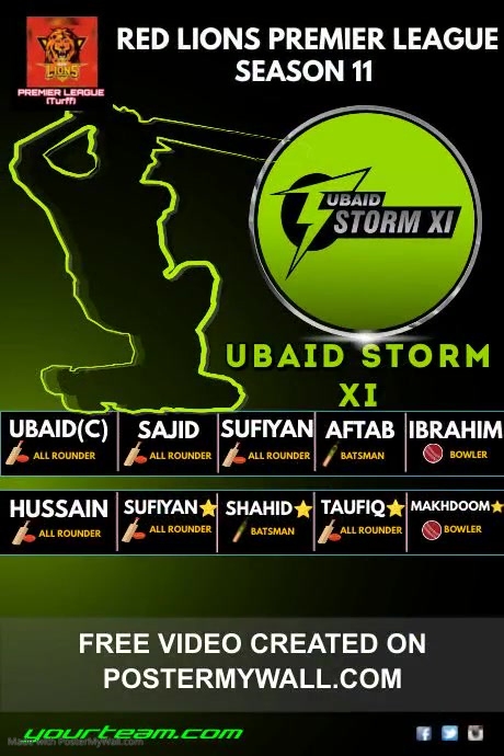 Copy of UBAID STORM XI | PosterMyWall