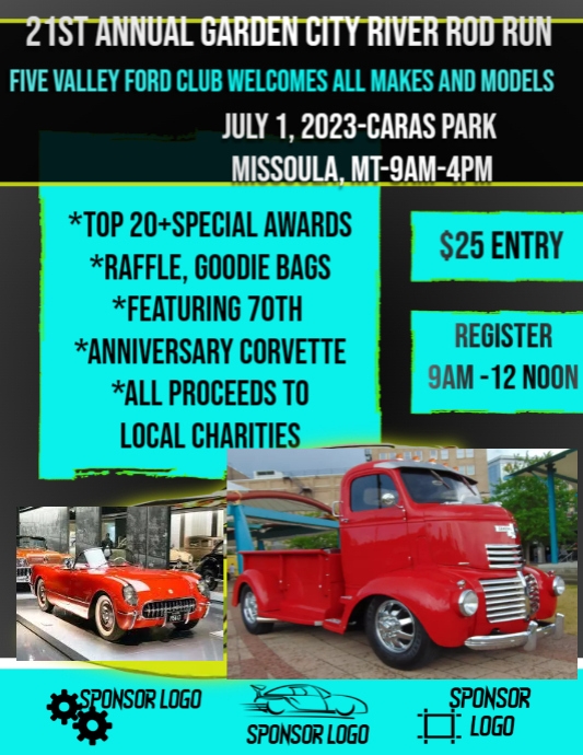 Neon Dreams Car Truck and Bike Show Flyer PosterMyWall