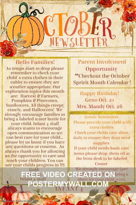 October Monthly Newsletter | PosterMyWall