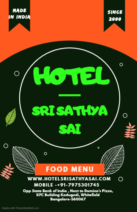 HSS Menu Front | PosterMyWall