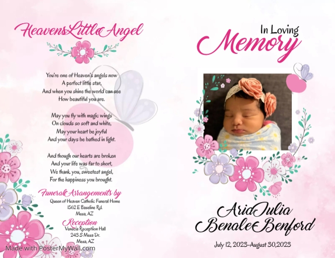 Child Funeral Program Template PosterMyWall