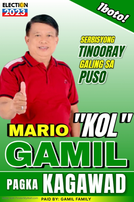 Green Election Poster template