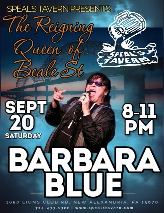 Barbara Blue LIVE at Speal's