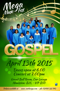 Customizable Design Templates for Gospel Concert Customizable Design Templates for Gospel Concert