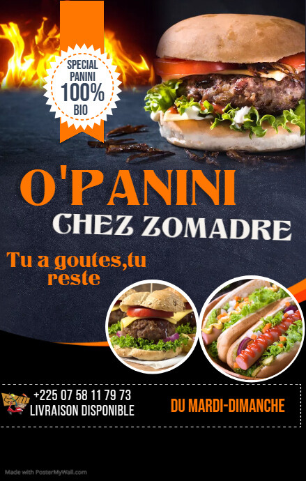 FOOD POSTER ZOMADRE template