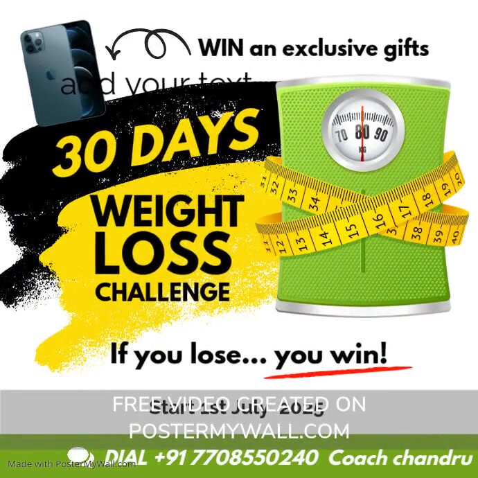 30 Days Weight Loss Challenge | PosterMyWall