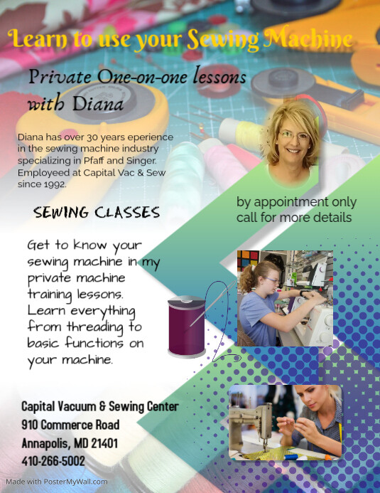 Sewing Class Basics Flyer Template PosterMyWall