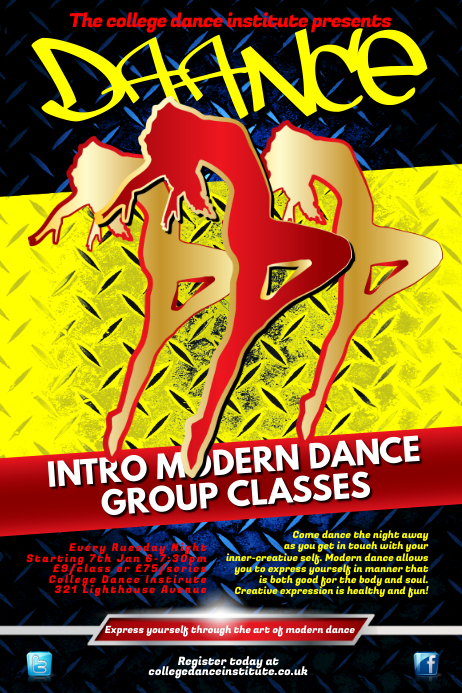 dance academy poster 海报 template