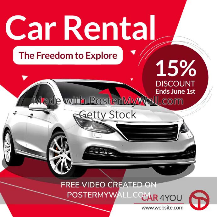 Car rental services minimal advertisement ins