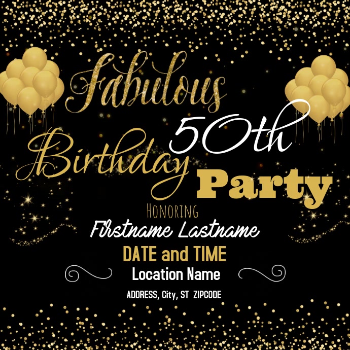 Fabulous 50 Template | PosterMyWall