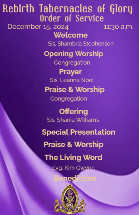 Rebirth Order of Service (2) PosterMyWall Rebirth Order of Service (2) PosterMyWall