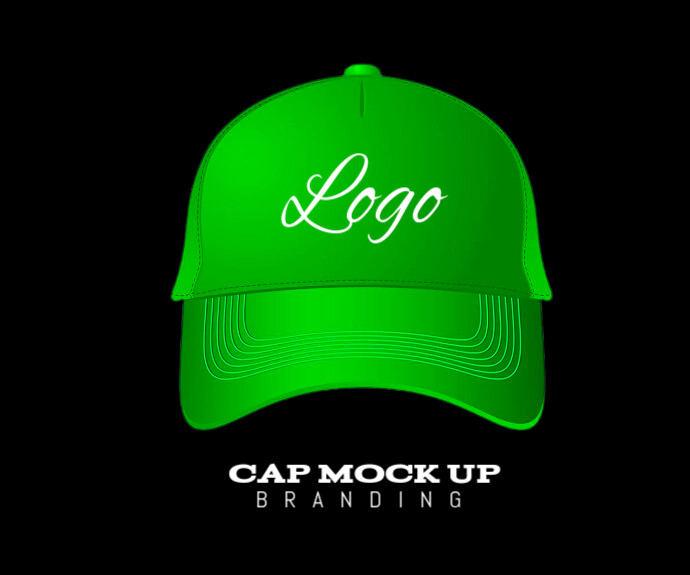 Face cap mock up medium rectangle 中矩形广告 template