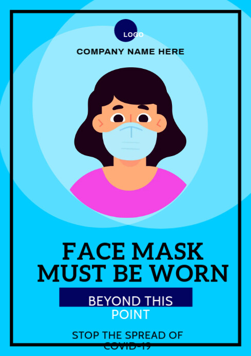 Face Mask Covid 19 3 Templat Postermywall