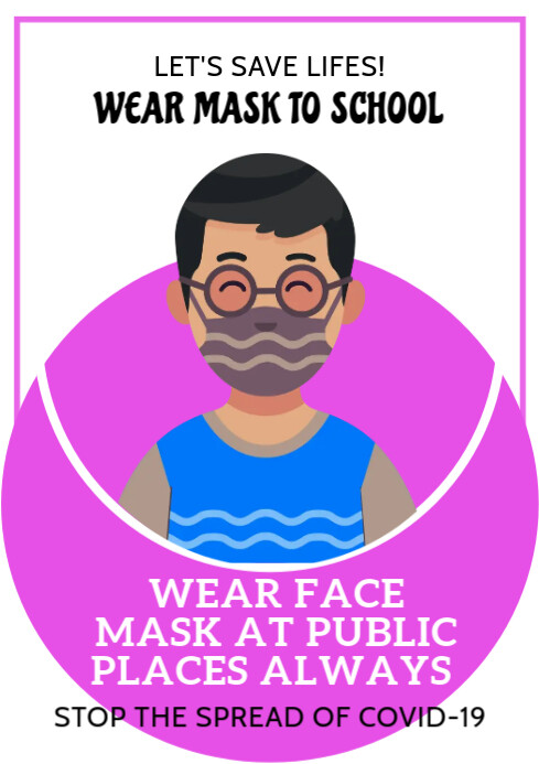Face Mask Covid 19 600 Templat Postermywall