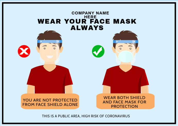 Face Mask Covid 19 7 Templat Postermywall