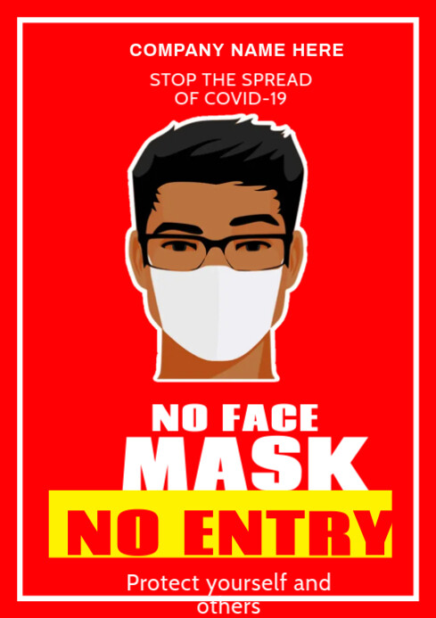 Face Mask Covid 19 Templat Postermywall