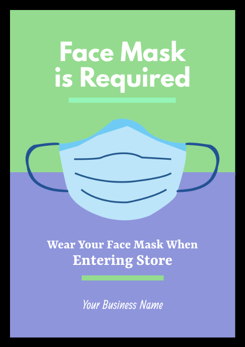 FACE MASK A4 template