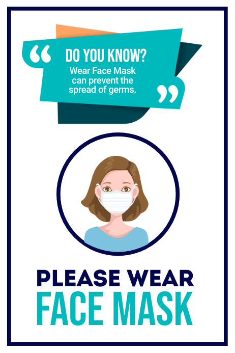 Using Mask Poster Face Mask Preventive Poster Template | PosterMyWall