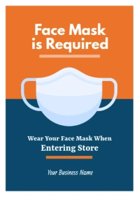 Face Mask Required Flyer A4 template