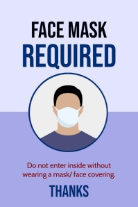 Fask Mask Required Face mask required Template | PosterMyWall