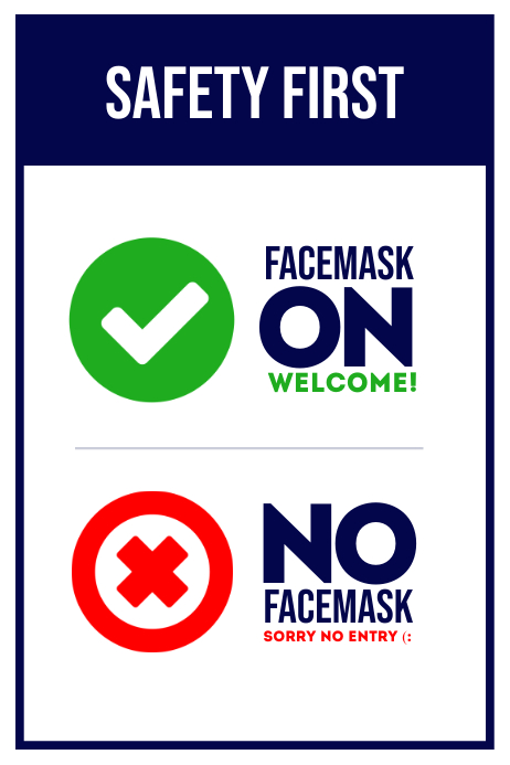 Mask Table Sign Copy of Face Mask Sign Mandatory Poster Template | PosterMyWall
