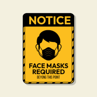 Mask Box Warning Face Masks Warning Template | PosterMyWall