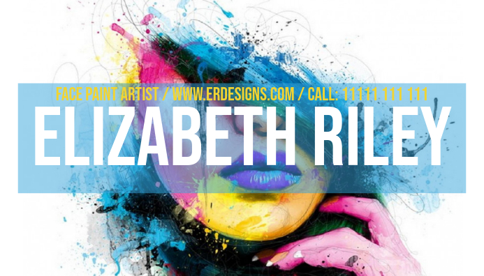 Face Paint Artist Business Card Template PosterMyWall Face Paint Artist Business Card Template PosterMyWall