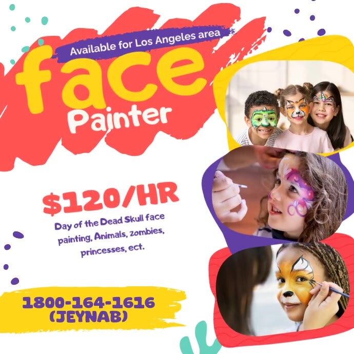 Face Painter Instagram facebook promo Template PosterMyWall