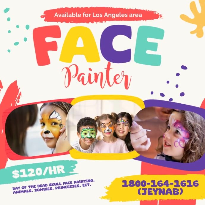 Face Painter Instagram facebook promo Template | PosterMyWall