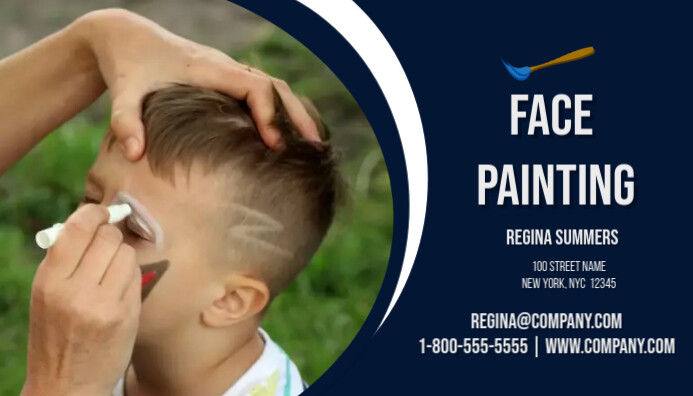 Face Painting Business Card Template Postermywall