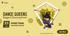 Arancione facebook ad dance party poster design Facebook-annonce Template