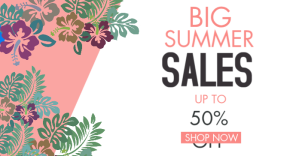facebook advertisement big summer sales up to template