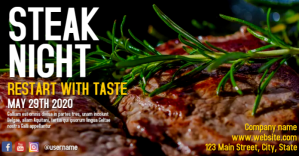 facebook advertisement for steak night template