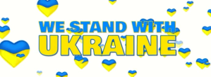 White Support for Ukraine Ikhava Yesithombe se-Facebook Template