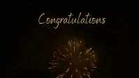 Facebook cover Congratulations fireworks template