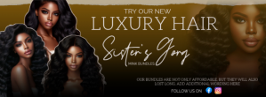 Black Luxury Hair Promotion Facebook Cover Photo Template