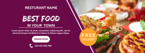 Rosa Restaurant Promotion Facebook Cover Photo Template