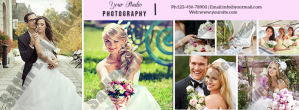 Серый Wedding Photography Facebook Omslag Foto Template